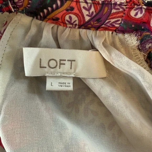 LOFT Paisley Long Sleeved Blouse - Picture 5 of 6